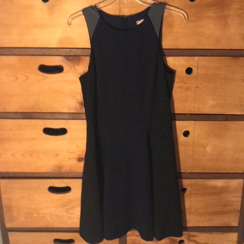 Banana Republic TriColor Cocktail Dress Black Navy